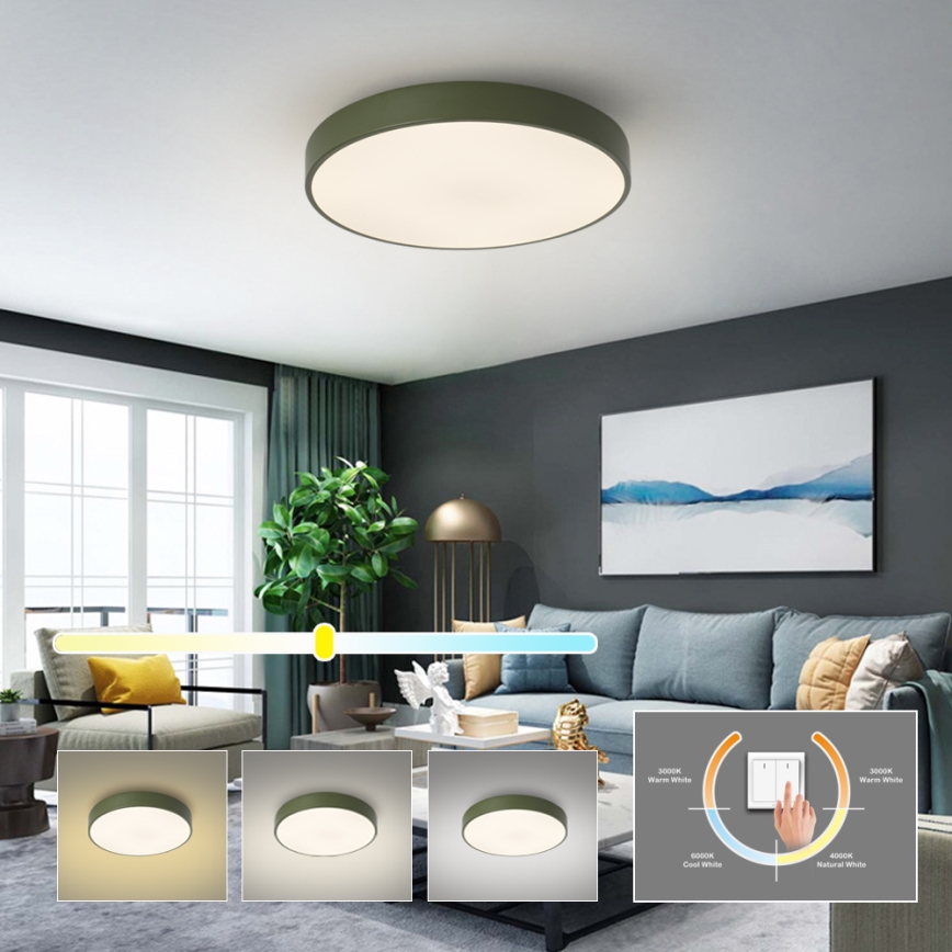 Brilagi - POOL LED-kattovalaisin, 60 W, 230 V, 3000/4000/6000 K, Ø 50 cm, vihreä