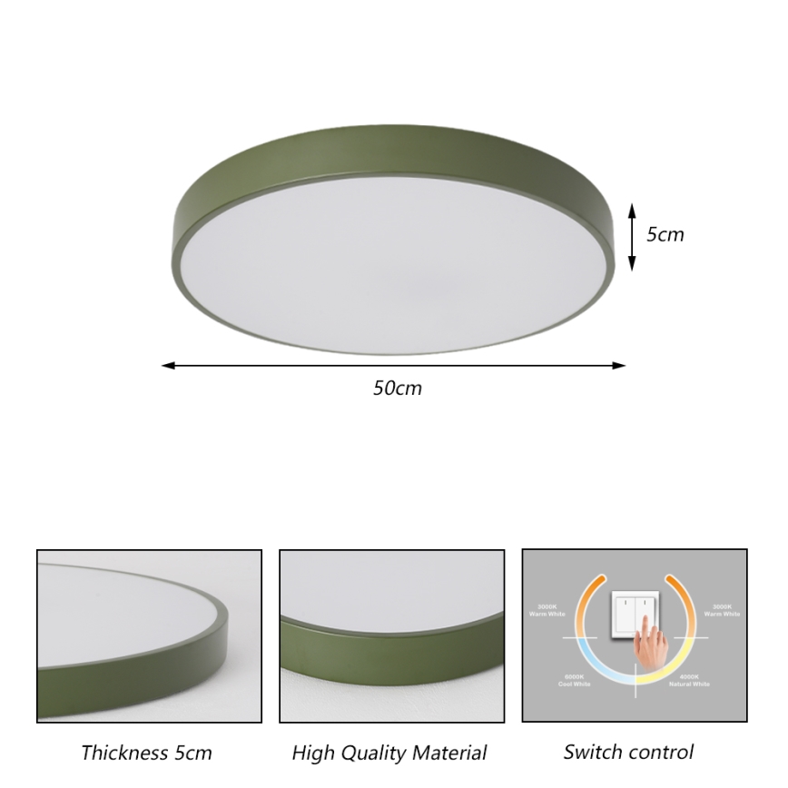 Brilagi - POOL LED-kattovalaisin, 60 W, 230 V, 3000/4000/6000 K, Ø 50 cm, vihreä