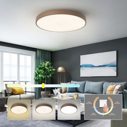 Brilagi - LED-kattovalaisin POOL LED/60W/230V 3000/4000/6000K halkaisija 60 cm ruskea