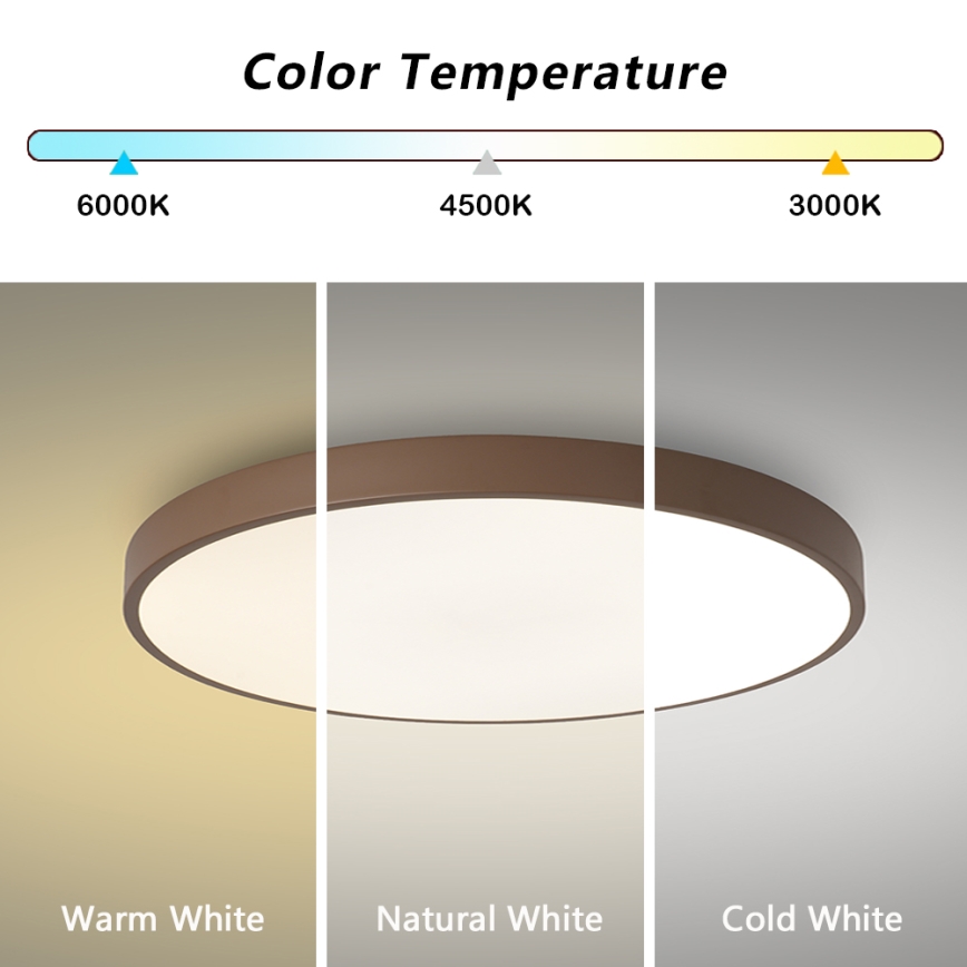 Brilagi - LED-kattovalaisin POOL LED/60W/230V 3000/4000/6000K halkaisija 60 cm ruskea