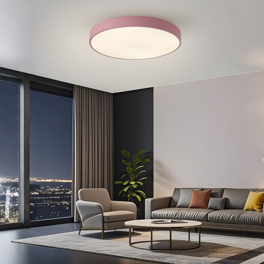 Brilagi - LED-kattovalaisin POOL LED/60W/230V 3000/4000/6000K Ø 60 cm, vaaleanpunainen