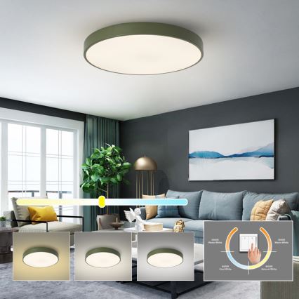 Brilagi - POOL LED - LED-kattovalaisin 60W/230V, 3000/4000/6000K, halkaisija 60 cm, vihreä