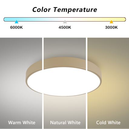 Brilagi - LED-kattovalaisin POOL LED/60W/230V 3000/4000/6000K, halkaisija 60 cm, beige