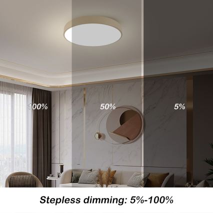 Brilagi - LED-kattovalaisin POOL LED/60W/230V 3000/4000/6000K, halkaisija 60 cm, beige