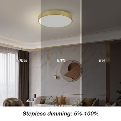 Brilagi - LED-kattovalaisin POOL LED/60W/230V 3000/4000/6000K halkaisija 60 cm kultainen