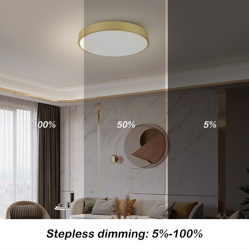 Brilagi - LED-kattovalaisin POOL LED/60W/230V 3000/4000/6000K halkaisija 60 cm kultainen