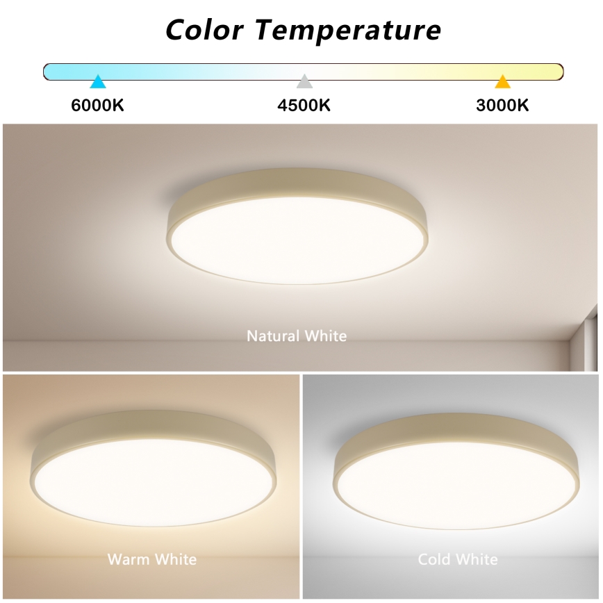 Brilagi - LED-kattovalaisin POOL LED/60W/230V 3000/4000/6000K halkaisija 50 cm beige