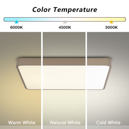BRILAGI - LED-kattovalaisin POOL SQUARE 48W/230V 3000/4000/6000K 50x50 cm beige