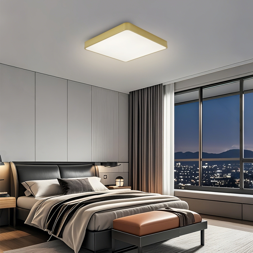 BRILAGI - LED-kattovalaisin POOL SQUARE LED/36W/230V 3000/4000/6000K 40x40 cm kultainen