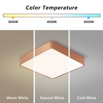 BRILAGI - LED-kattovalaisin POOL SQUARE LED/48W/230V 3000/4000/6000K 50x50 cm pronssinvärinen