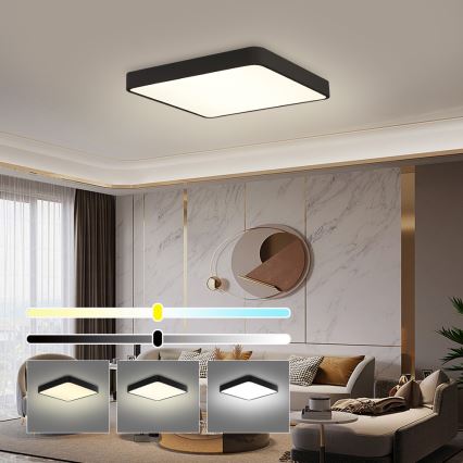 Brilagi - LED-kattovalaisin POOL SQUARE LED/48W/230V 3000/4500/6000K 50x50 cm musta