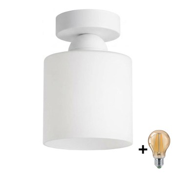 BRILAGI - LED kattovalaisin RETRO GLASS 1xE27/60W/230V halkaisija 10 cm valkoinen