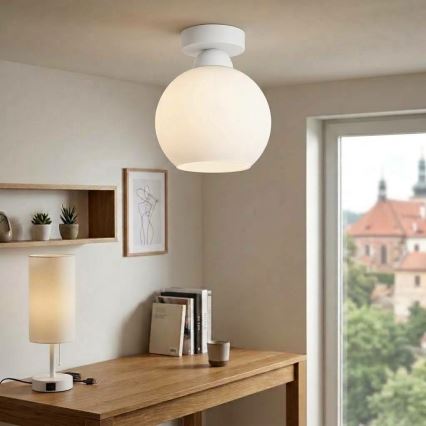 BRILAGI - LED-kattovalaisin RETRO GLASS 1xE27/60W/230V halkaisija 15 cm valkoinen