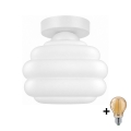 BRILAGI - LED-kattovalaisin RETRO GLASS 1xE27/60W/230V halkaisija 20 cm valkoinen/valkoinen