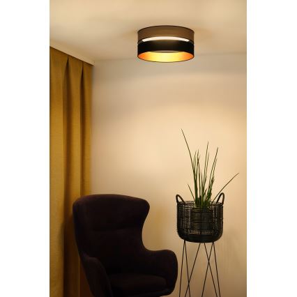 Brilagi - LED-kattovalaisin ROYAL LED/24W/230V halkaisija 45 cm musta/kulta