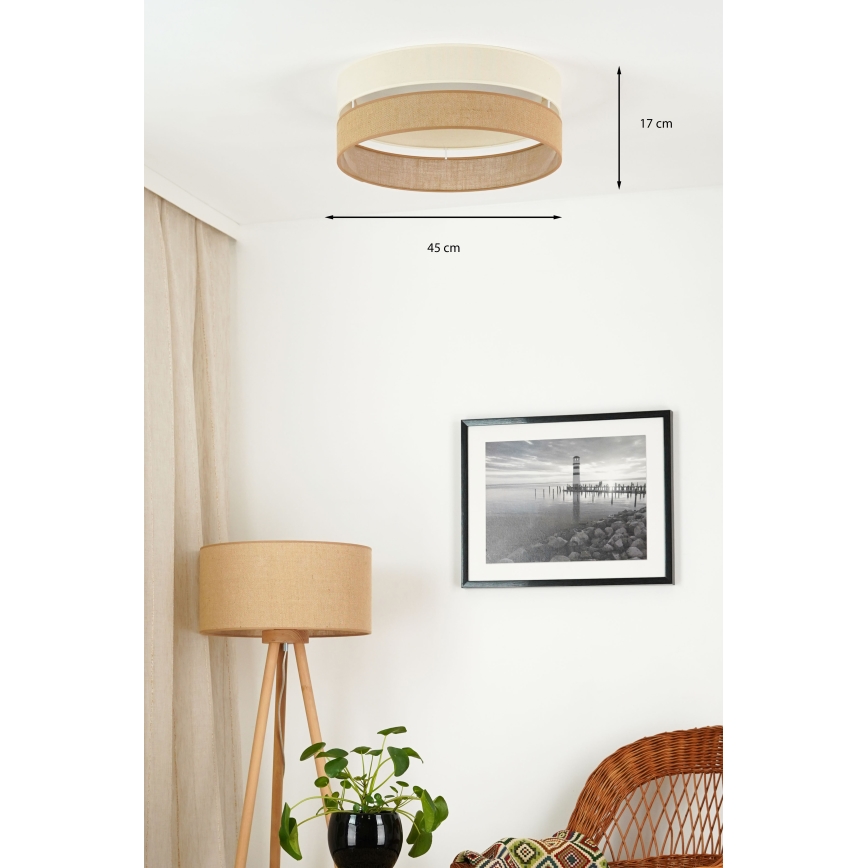 Brilagi - LED-kattovalaisin ROYAL YUTE LED/24W/230V halkaisija 45 cm beige/kerma