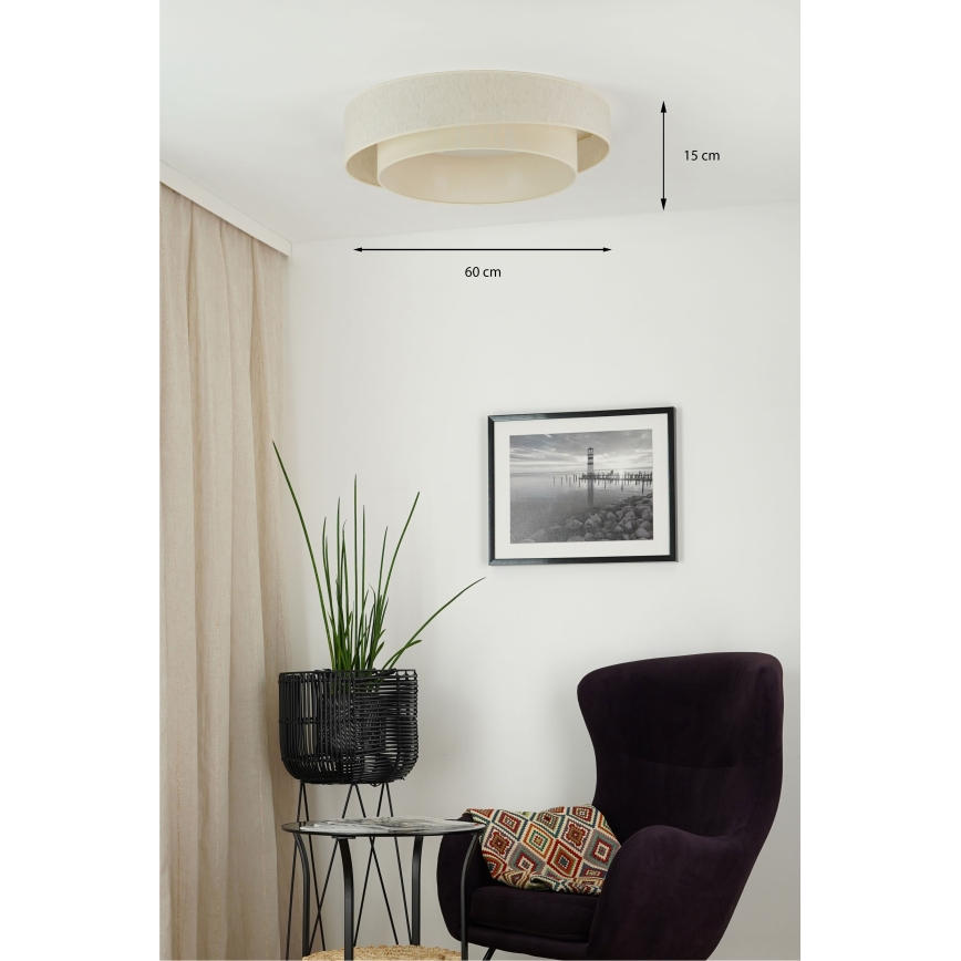 Brilagi - LED-kattovalaisin SHINE LED/26W/230V halkaisija 60 cm kerma
