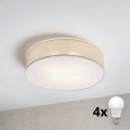 Brilagi - LED-kattovalaisin SIRIJA 4xE27/15W/230V halkaisija 60 cm kermanvärinen