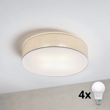 Brilagi - LED-kattovalaisin SIRIJA 4xE27/15W/230V halkaisija 60 cm kermanvärinen
