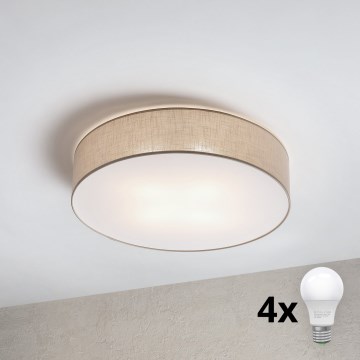 Brilagi - LED-kattovalaisin SIRIJA 4xE27/60W/230V halkaisija 60 cm beige
