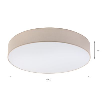 Brilagi - LED-kattovalaisin SIRIJA 6xE27/15W/230V, halkaisija 80 cm, beige