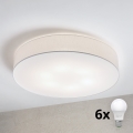 Brilagi - LED-kattovalaisin SIRIJA 6xE27/15W/230V Ø 80 cm valkoinen