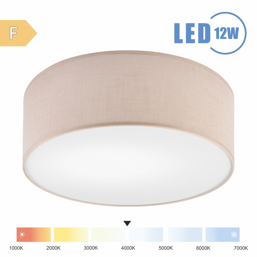 Brilagi - LED-kattovalaisin SIRIJA LED/12W/230V halkaisija 35 cm beige