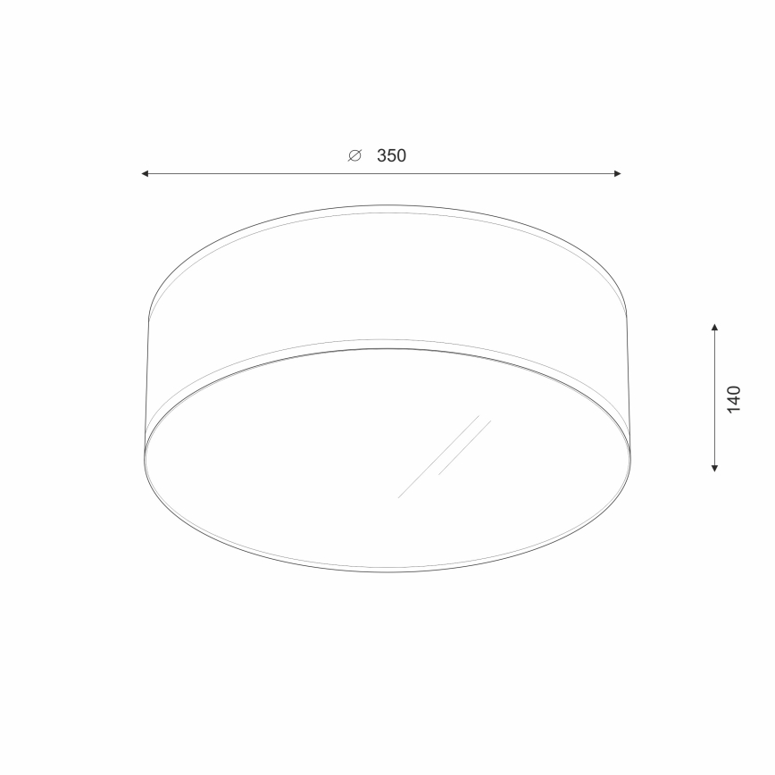 Brilagi - LED-kattovalaisin SIRIJA LED/12W/230V halkaisija 35 cm musta