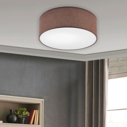 Brilagi - LED-kattovalaisin SIRIJA LED/12W/230V halkaisija 35 cm ruskea