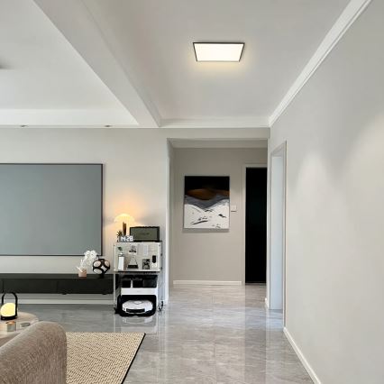 Brilagi - LED-kattovalaisin SLIMFRAME LED/36W/230V 45x45 cm musta