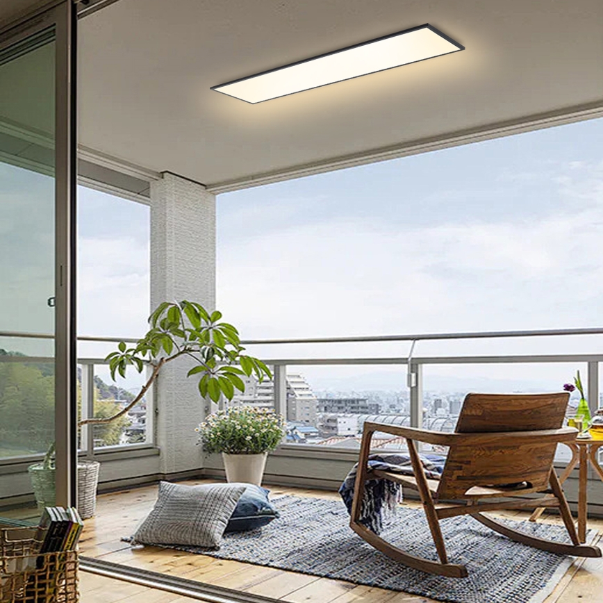 Brilagi - LED-kattovalaisin SLIMFRAME LED/58W/230V 120x30 cm musta