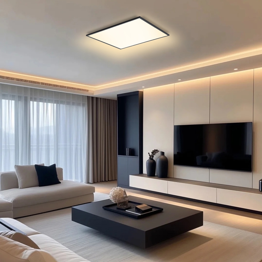 Brilagi - LED-kattovalaisin SLIMFRAME LED/58W/230V 60x60 cm musta