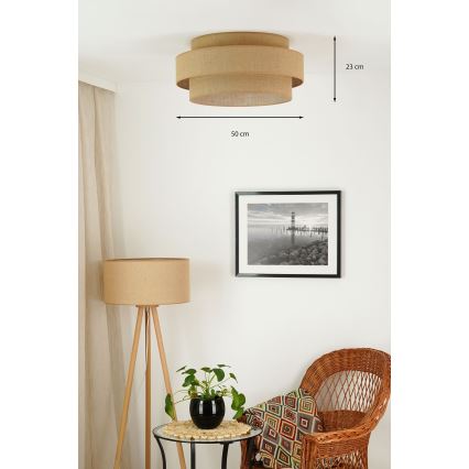 Brilagi - LED-kattovalaisin SPACE YUTE LED/12W/230V Ø 50 cm 3000K/4000K/6400K beige