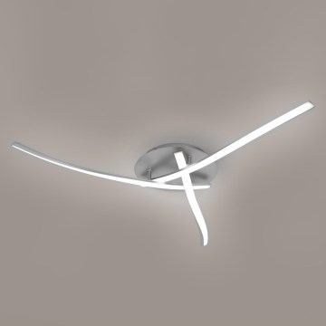 Brilagi - LED-kattovalaisin STRIPES LED/24W/230V halkaisija 64 cm, hopea