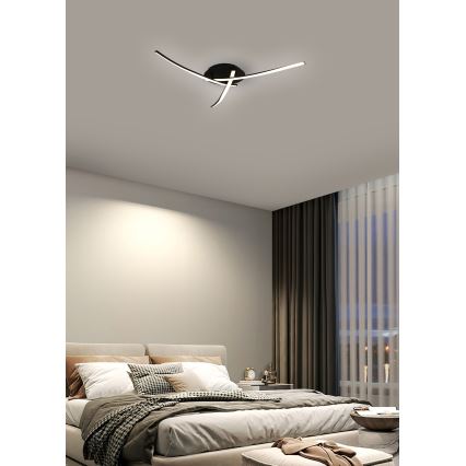 Brilagi - STRIPES LED - LED-kattovalaisin 24 W/230 V, halkaisija 64 cm, musta