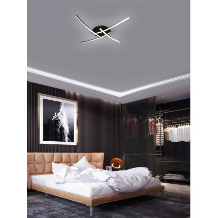 Brilagi - LED kattovalaisin STRIPES LED/32W/230V 60x60 cm musta