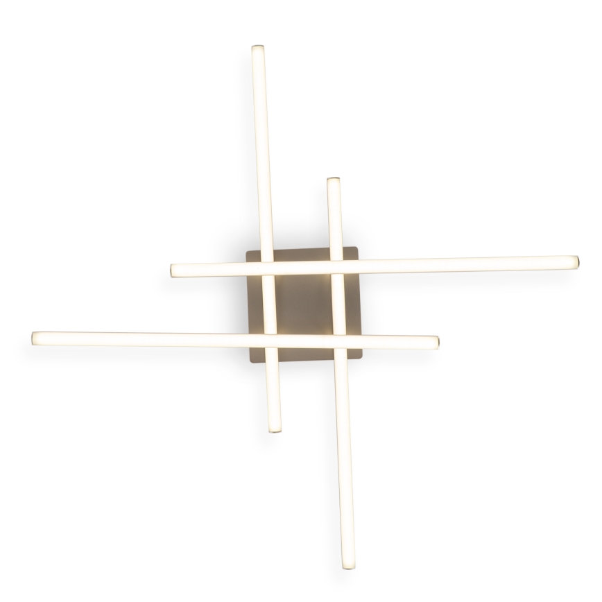 Brilagi - LED-kattovalaisin STRIPES LED/37W/230V 68x68 cm hopea