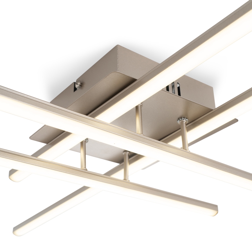 Brilagi - LED-kattovalaisin STRIPES LED/37W/230V 68x68 cm hopea