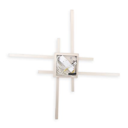 Brilagi - LED-kattovalaisin STRIPES LED/37W/230V 68x68 cm hopea