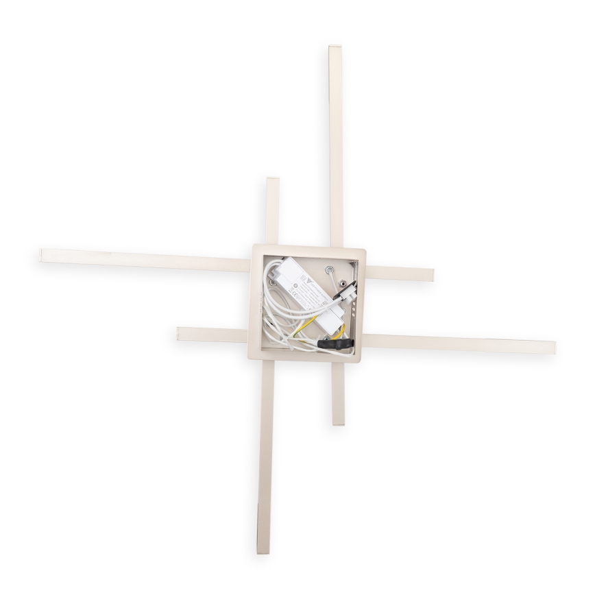 Brilagi - LED-kattovalaisin STRIPES LED/37W/230V 68x68 cm hopea