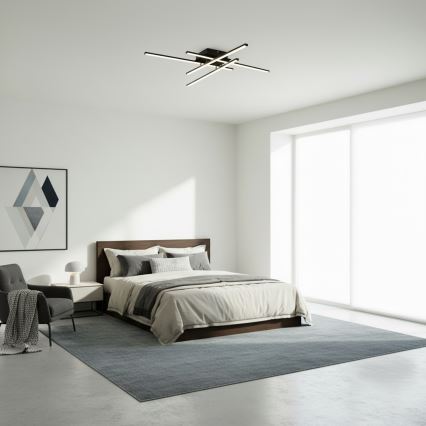 Brilagi - LED-kattovalaisin STRIPES LED/37W/230V 68x68 cm musta