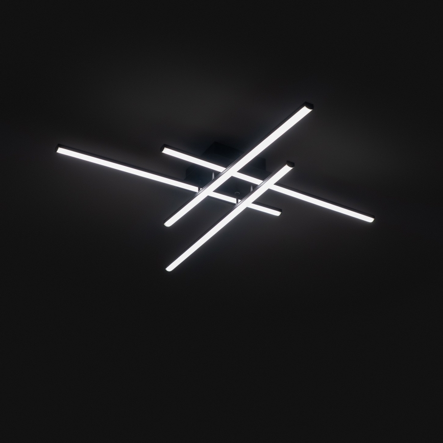Brilagi - LED-kattovalaisin STRIPES LED/37W/230V 68x68 cm musta