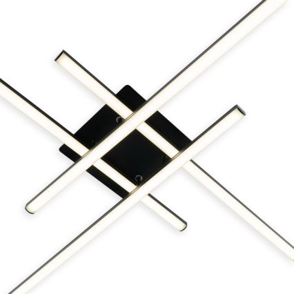 Brilagi - LED-kattovalaisin STRIPES LED/37W/230V 68x68 cm musta