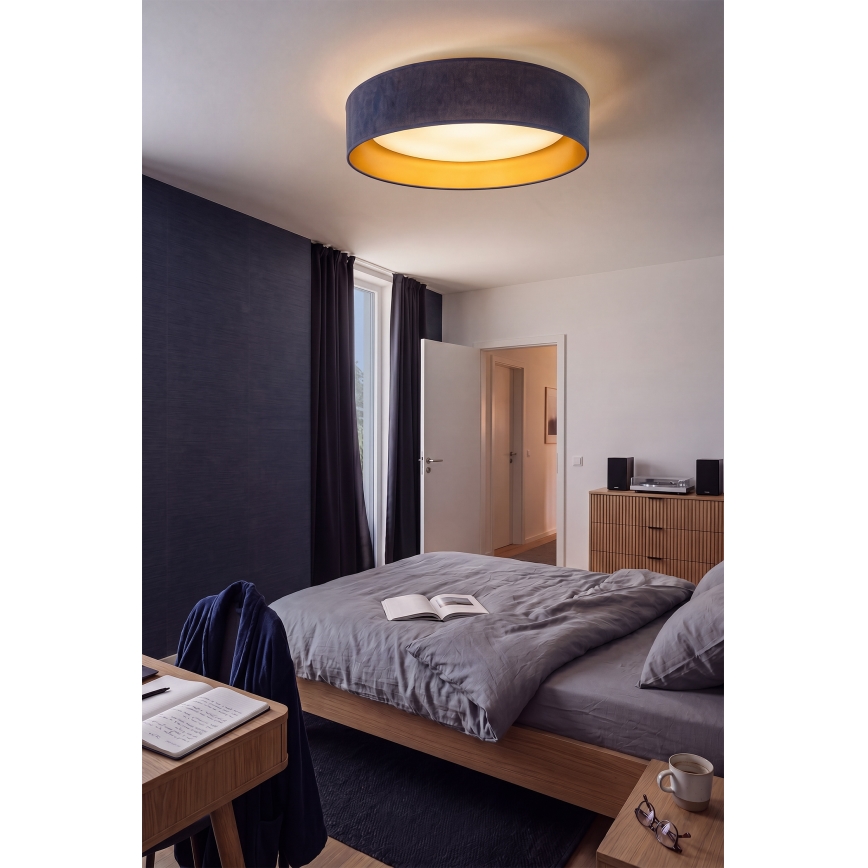 BRILAGI - LED-kattovalaisin VELVET SIMPLE LED/24 W/230 V, 3000 K, halkaisija 45 cm, sininen