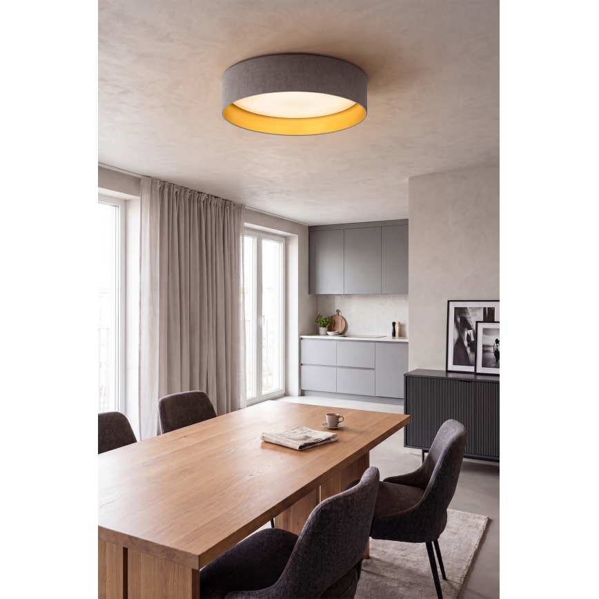 Brilagi - LED-kattovalaisin VELVET SIMPLE LED/24W/230V 3000K Ø 45 cm harmaa/kulta