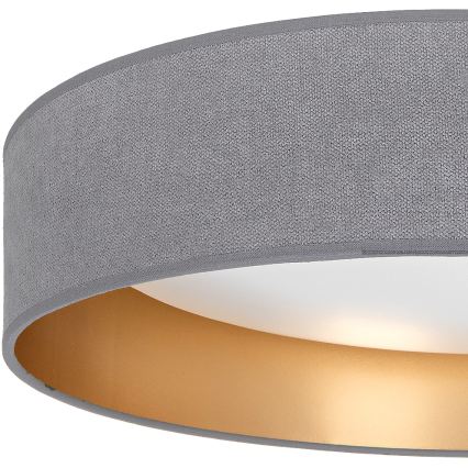 Brilagi - LED-kattovalaisin VELVET SIMPLE LED/24W/230V 3000K Ø 45 cm harmaa/kulta