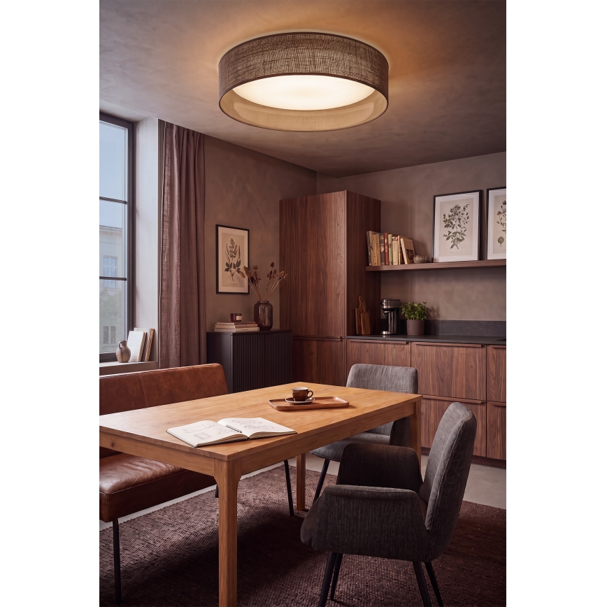 Brilagi - LED-kattovalaisin VELVET SIMPLE LED/24W/230V 3000K halkaisija 45 cm ruskea