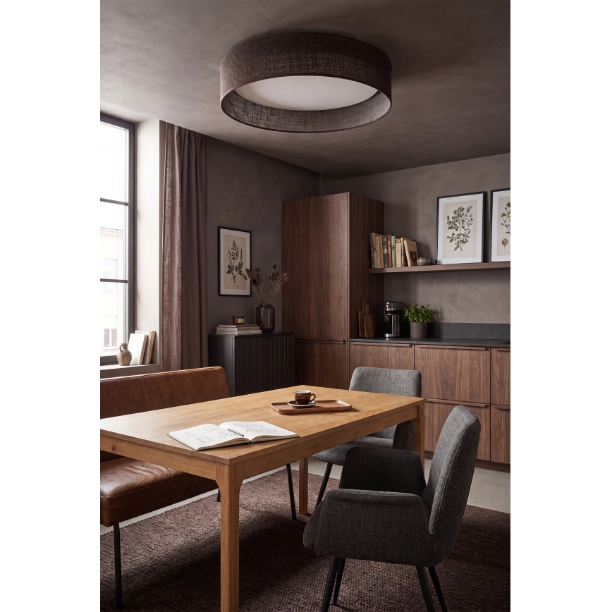 Brilagi - LED-kattovalaisin VELVET SIMPLE LED/24W/230V 3000K halkaisija 45 cm ruskea