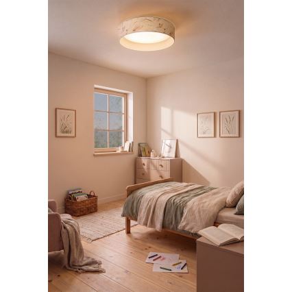 BRILAGI - LED-kattovalaisin VELVET SIMPLE LED/24W/230V 3000K Ø 45 cm valkoinen/kukkakuosi