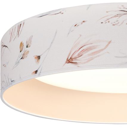 BRILAGI - LED-kattovalaisin VELVET SIMPLE LED/24W/230V 3000K Ø 45 cm valkoinen/kukkakuosi